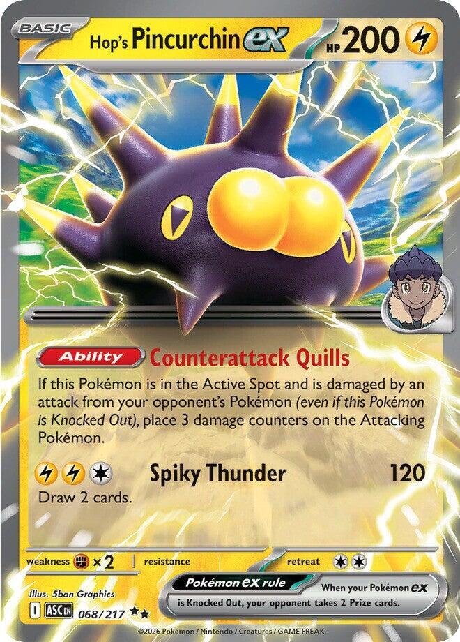 Hop's Pincurchin ex 068/217 card from ME: Ascended Heroes