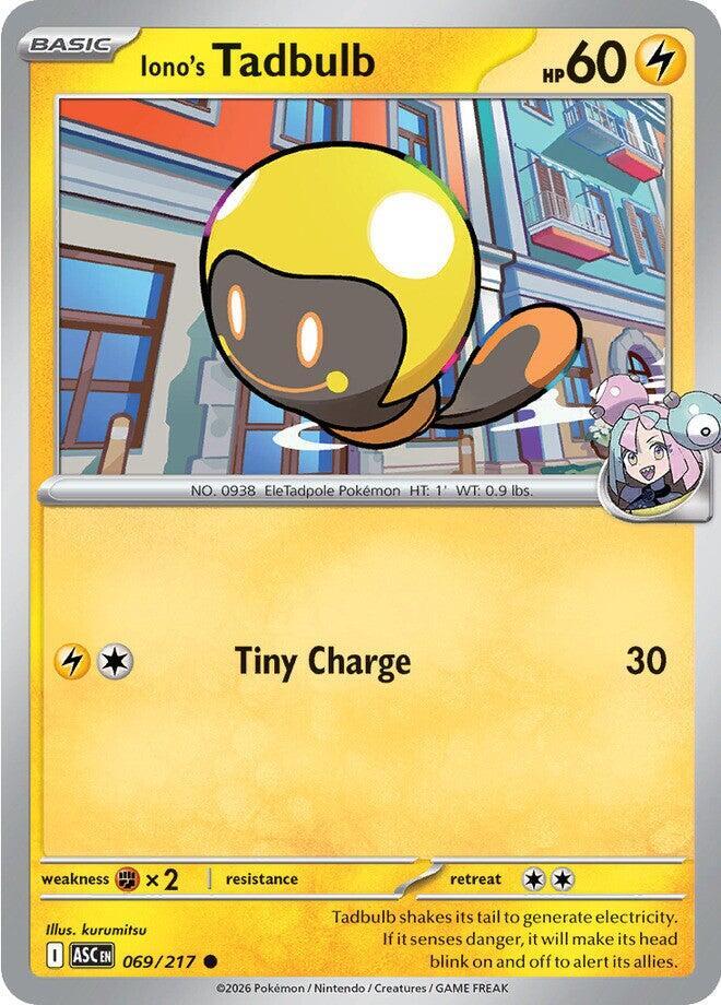 Iono's Tadbulb 069/217 card from ME: Ascended Heroes
