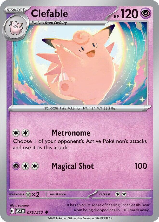 Clefable 075/217 card from ME: Ascended Heroes