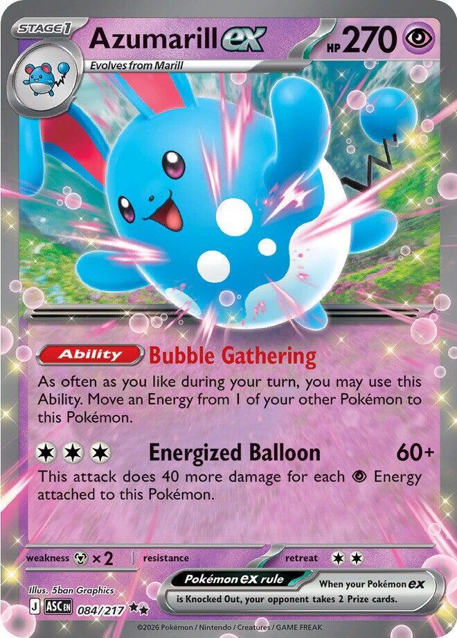 Azumarill ex 084/217 card from ME: Ascended Heroes