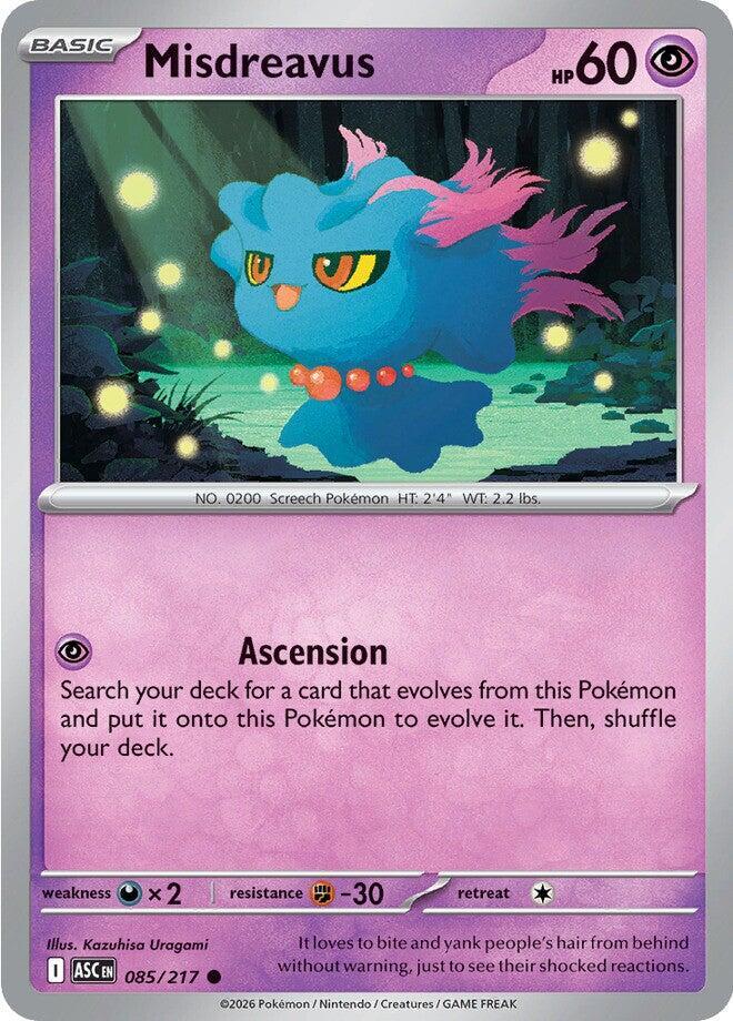 Misdreavus 085/217 card from ME: Ascended Heroes