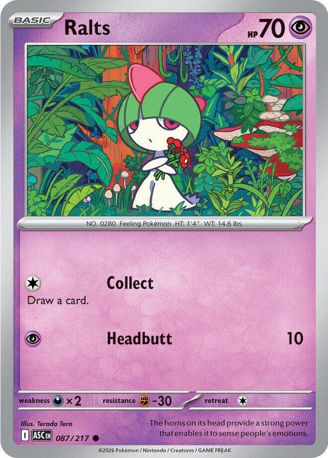 Ralts 087/217 card from ME: Ascended Heroes