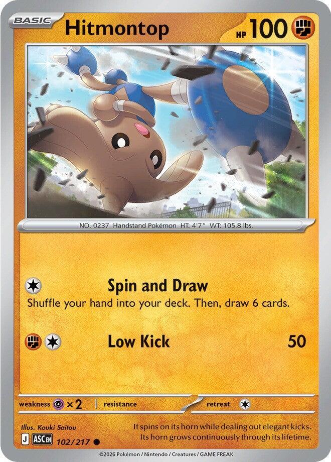 Hitmontop 102/217 card from ME: Ascended Heroes