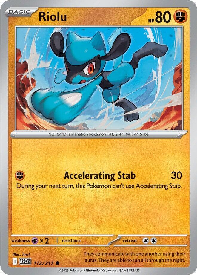 Riolu 112/217 card from ME: Ascended Heroes