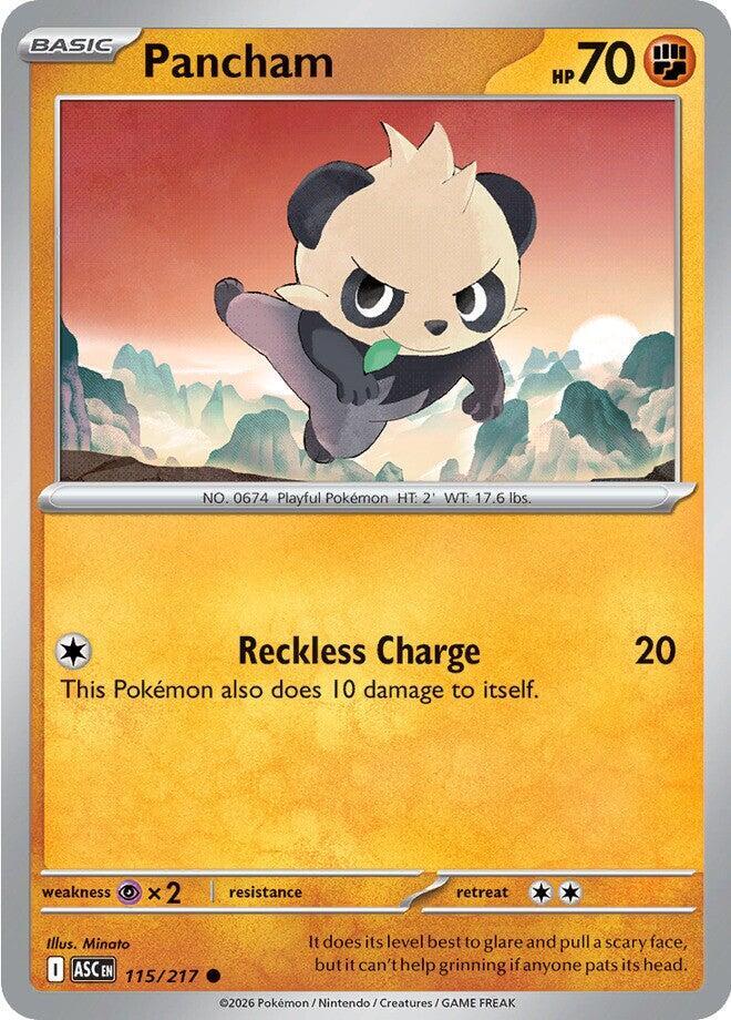 Pancham 115/217 card from ME: Ascended Heroes