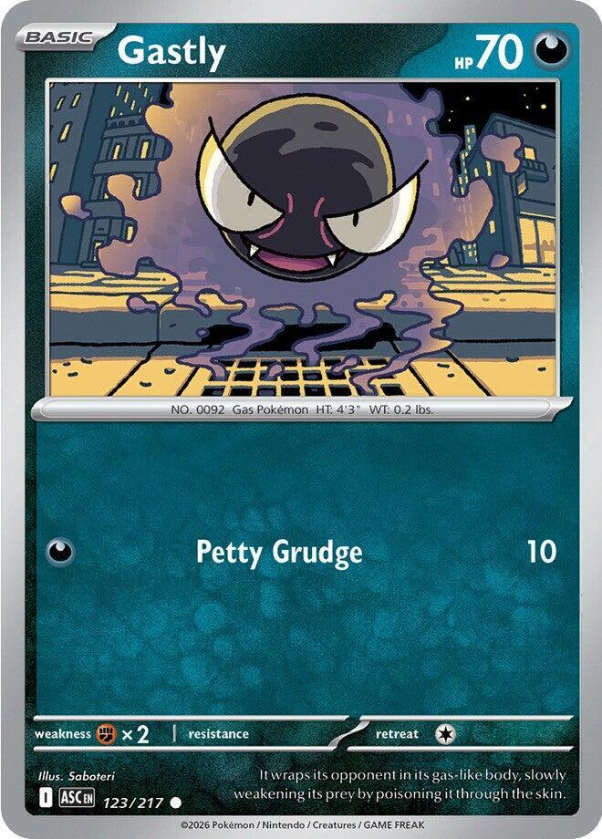 Gastly 123/217 card from ME: Ascended Heroes