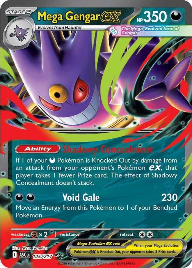 Mega Gengar ex 125/217 card from ME: Ascended Heroes