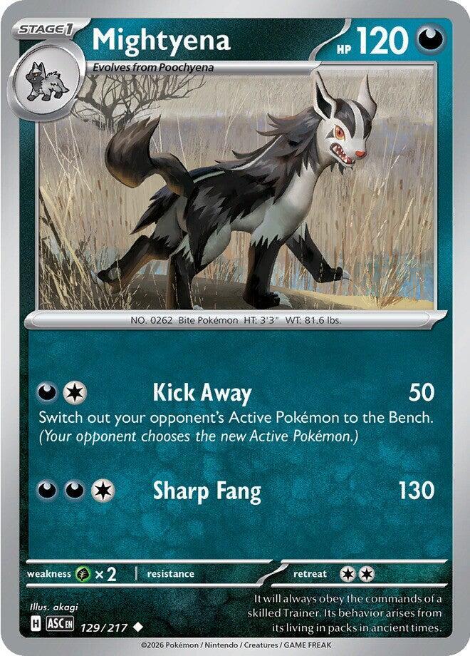Mightyena 129/217 card from ME: Ascended Heroes