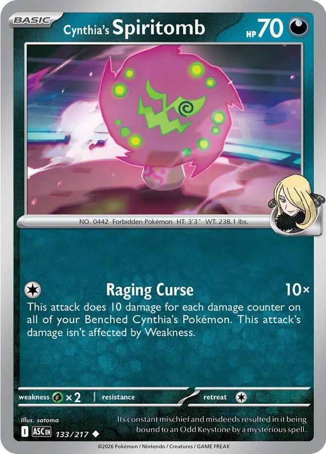 Cynthia's Spiritomb 133/217 card from ME: Ascended Heroes