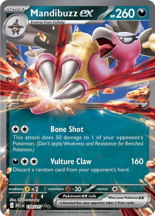 Mandibuzz ex 139/217 card from ME: Ascended Heroes