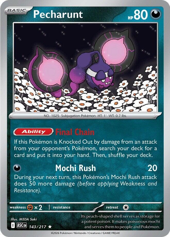 Pecharunt 143/217 card from ME: Ascended Heroes