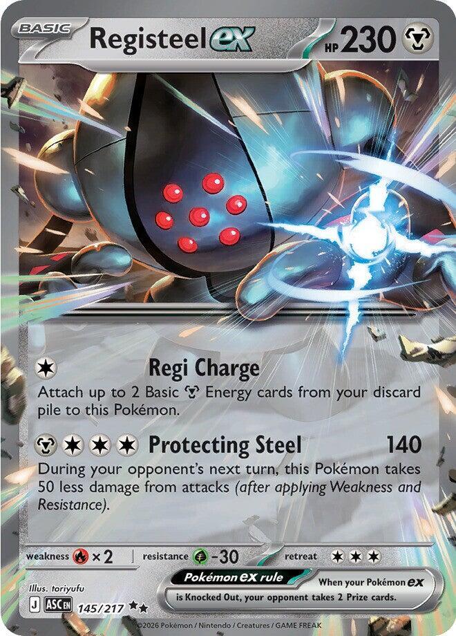 Registeel ex 145/217 card from ME: Ascended Heroes