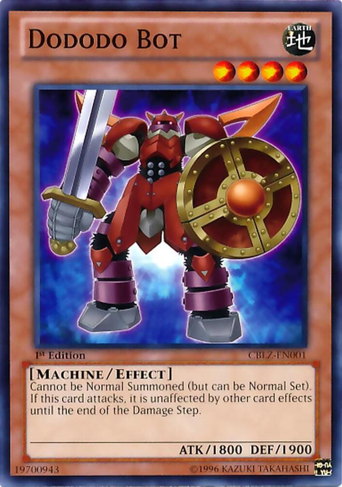 Dododo Bot CBLZ-EN001 card from Cosmo Blazer