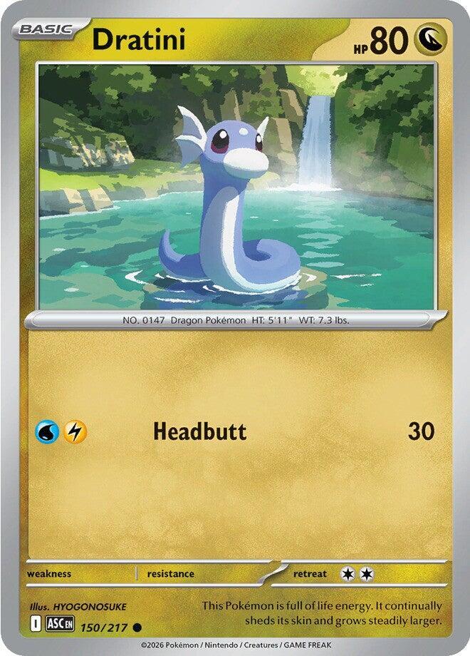 Dratini 150/217 card from ME: Ascended Heroes