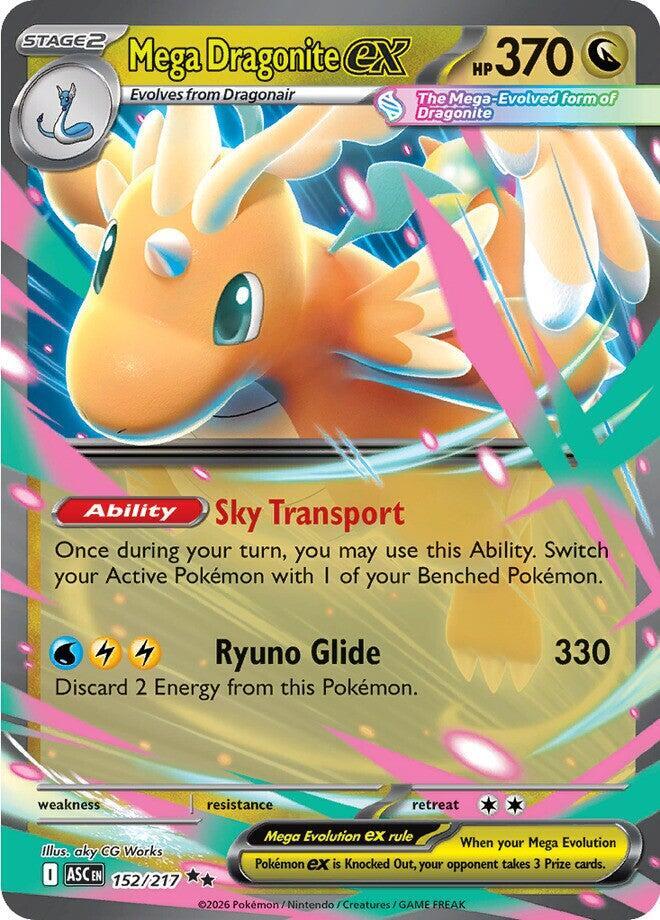 Mega Dragonite ex 152/217 card from ME: Ascended Heroes
