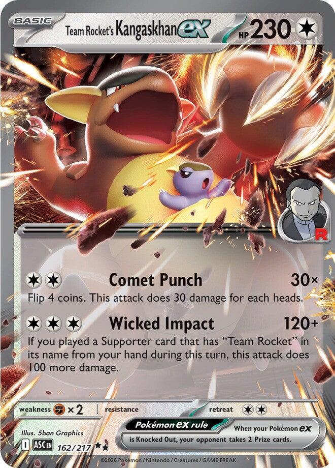 Team Rocket's Kangaskhan ex 162/217 card from ME: Ascended Heroes