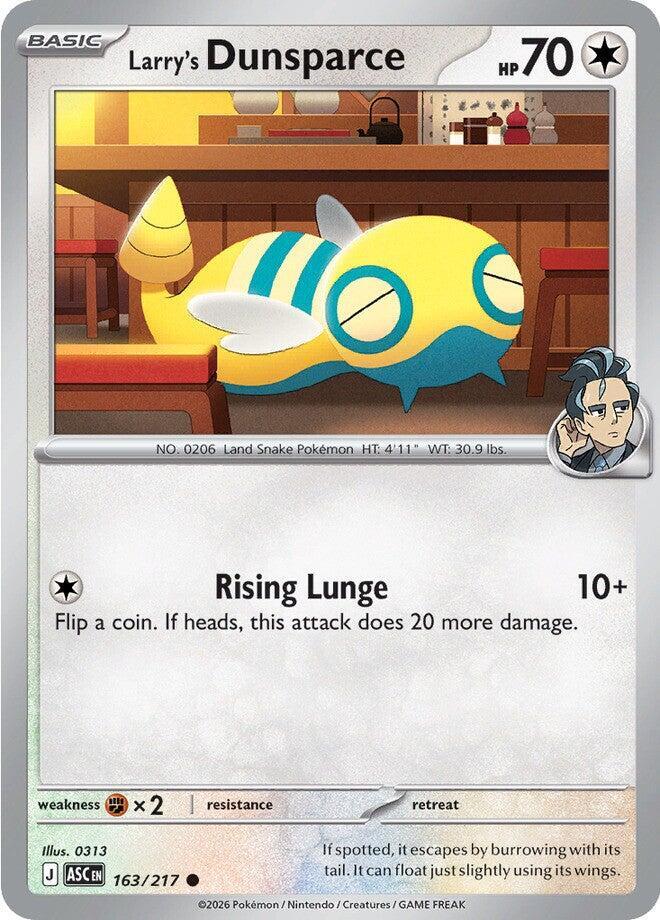 Larry's Dunsparce 163/217 card from ME: Ascended Heroes