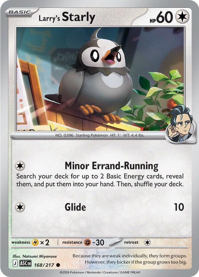 Larry's Starly 168/217 card from ME: Ascended Heroes