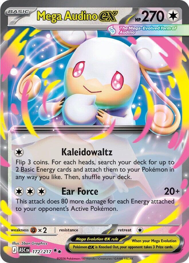 Mega Audino ex 172/217 card from ME: Ascended Heroes