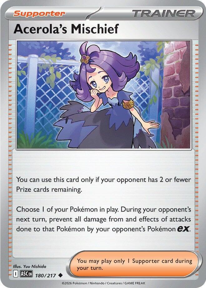 Acerola's Mischief 180/217 card from ME: Ascended Heroes