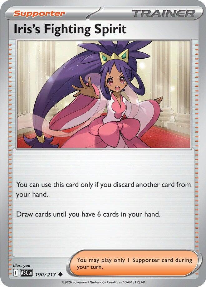 Iris's Fighting Spirit 190/217 card from ME: Ascended Heroes