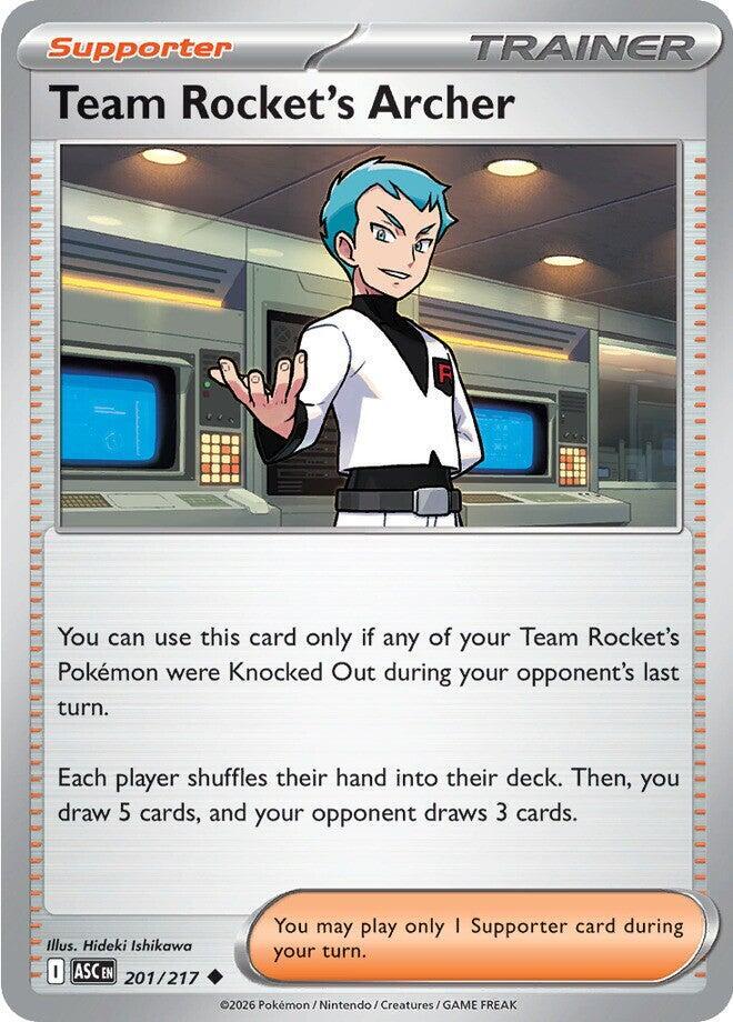 Team Rocket's Archer 201/217 card from ME: Ascended Heroes