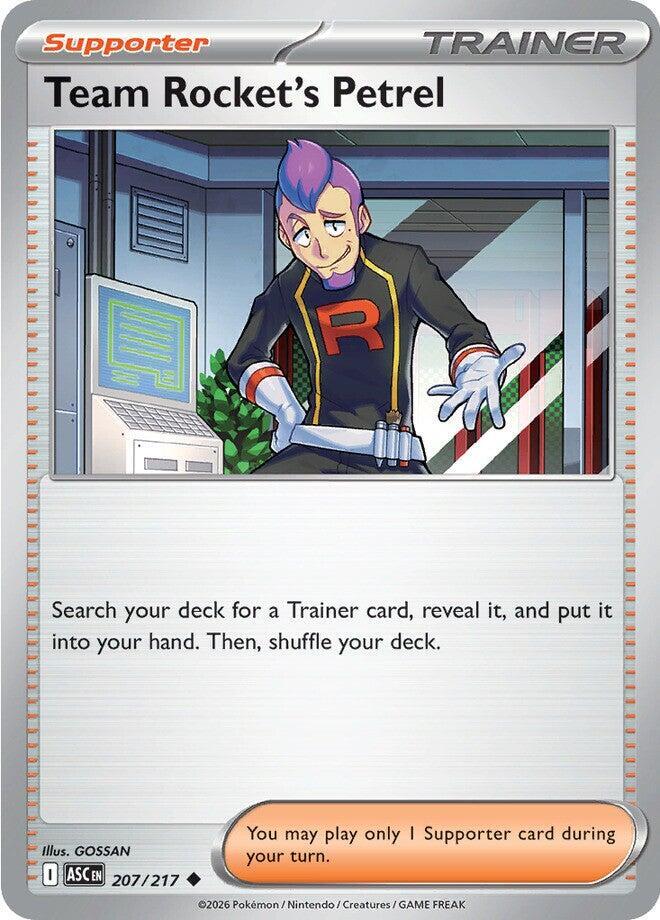 Team Rocket's Petrel 207/217 card from ME: Ascended Heroes