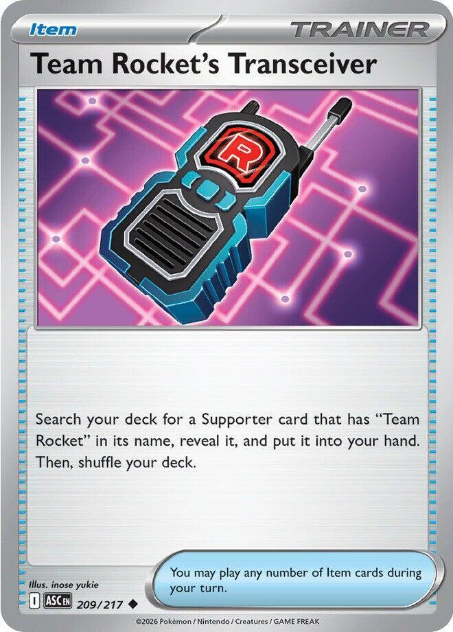 Team Rocket's Transceiver 209/217 card from ME: Ascended Heroes