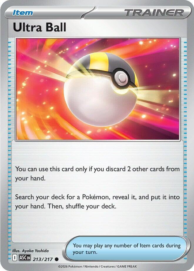 Ultra Ball 213/217 card from ME: Ascended Heroes