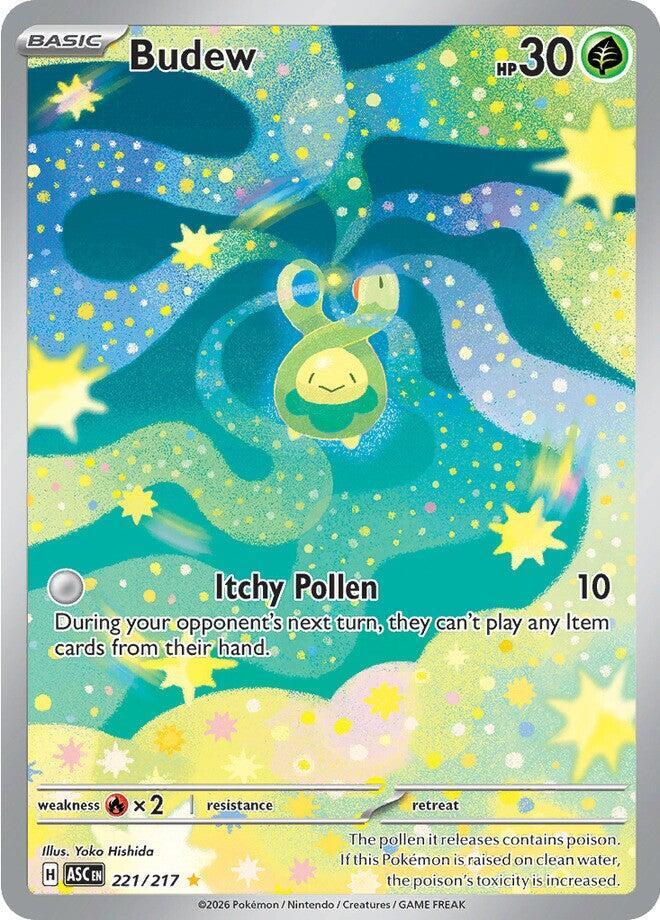 Budew 221/217 card from ME: Ascended Heroes