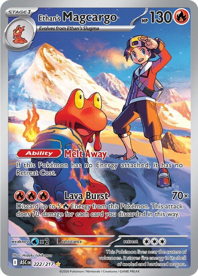 Ethan's Magcargo 222/217 card from ME: Ascended Heroes