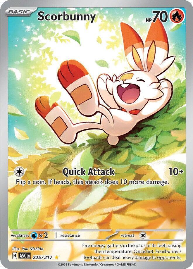 Scorbunny 225/217 card from ME: Ascended Heroes