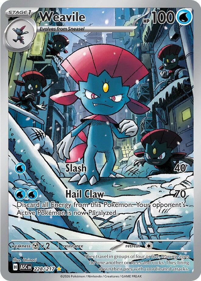 Weavile 228/217 card from ME: Ascended Heroes