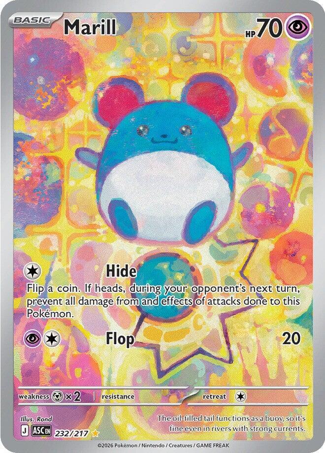 Marill 232/217 card from ME: Ascended Heroes