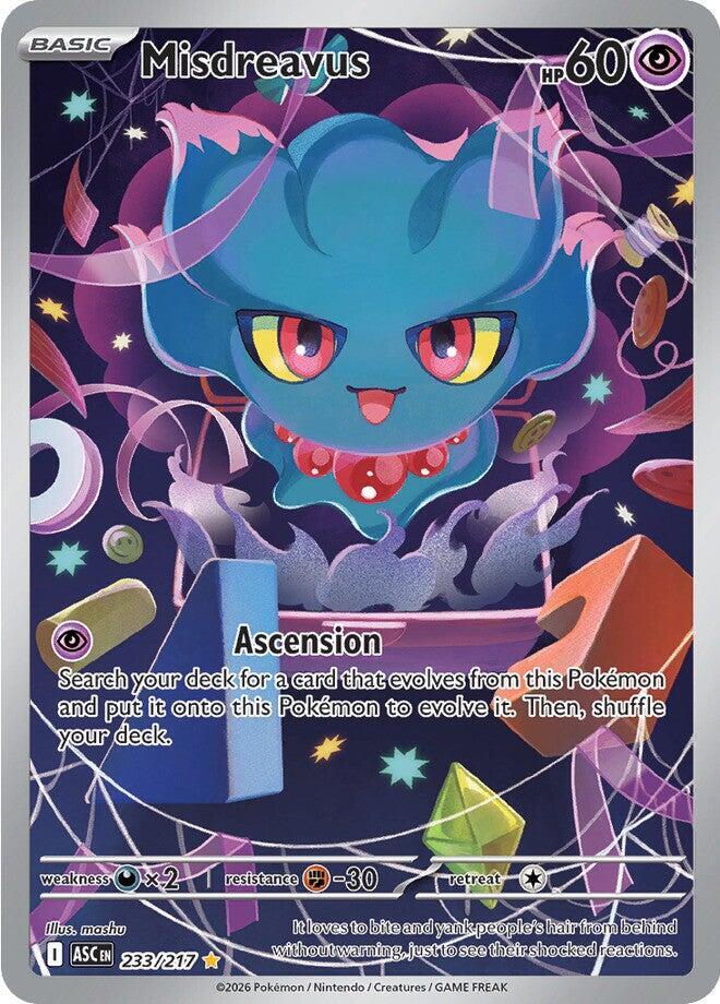 Misdreavus 233/217 card from ME: Ascended Heroes