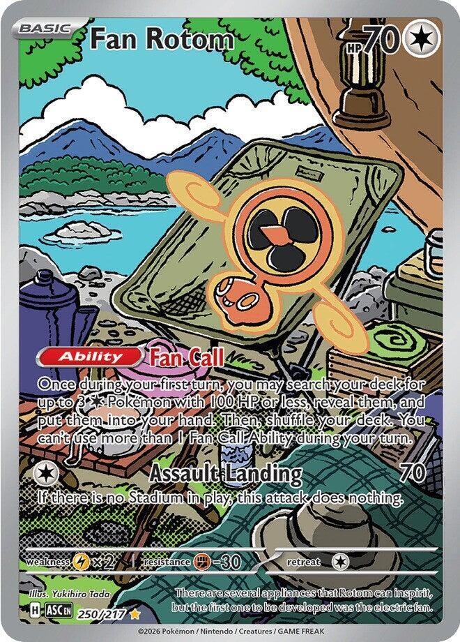 Fan Rotom 250/217 card from ME: Ascended Heroes