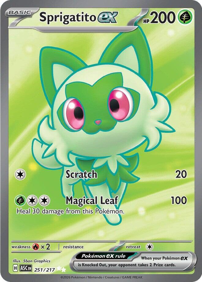 Sprigatito ex 251/217 card from ME: Ascended Heroes