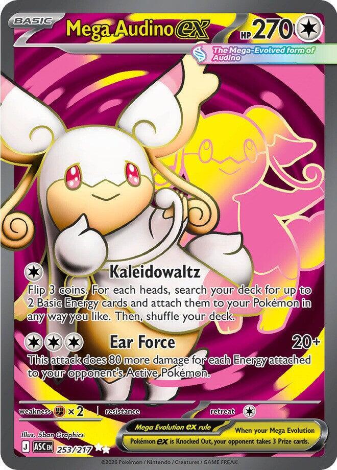 Mega Audino ex 253/217 card from ME: Ascended Heroes