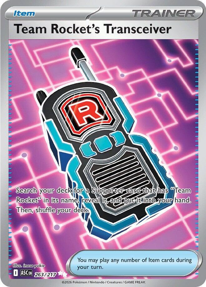 Team Rocket's Transceiver 263/217 card from ME: Ascended Heroes