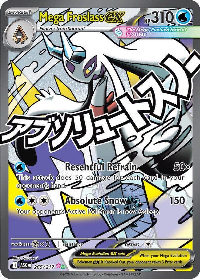 Mega Froslass ex 265/217 card from ME: Ascended Heroes