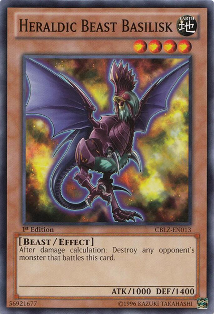Heraldic Beast Basilisk CBLZ-EN013 card from Cosmo Blazer