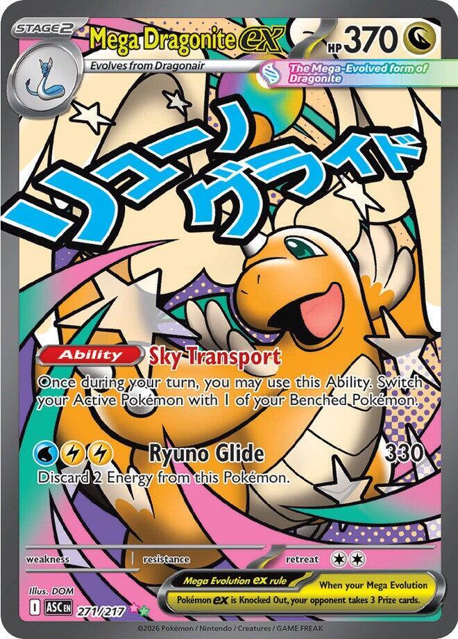Mega Dragonite ex 271/217 card from ME: Ascended Heroes