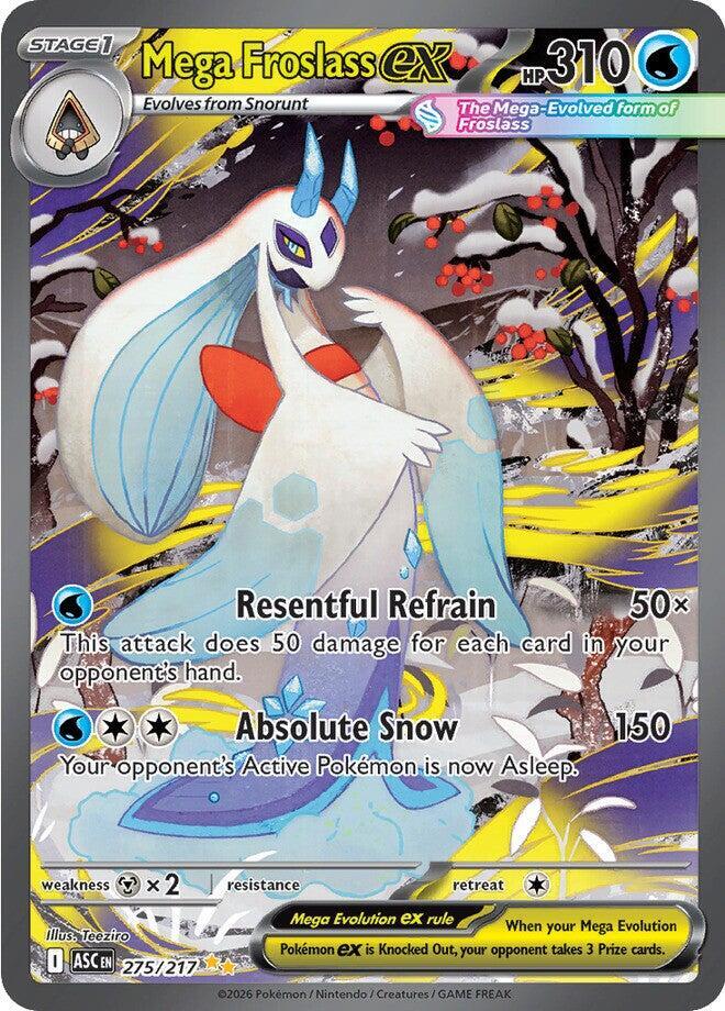 Mega Froslass ex 275/217 card from ME: Ascended Heroes