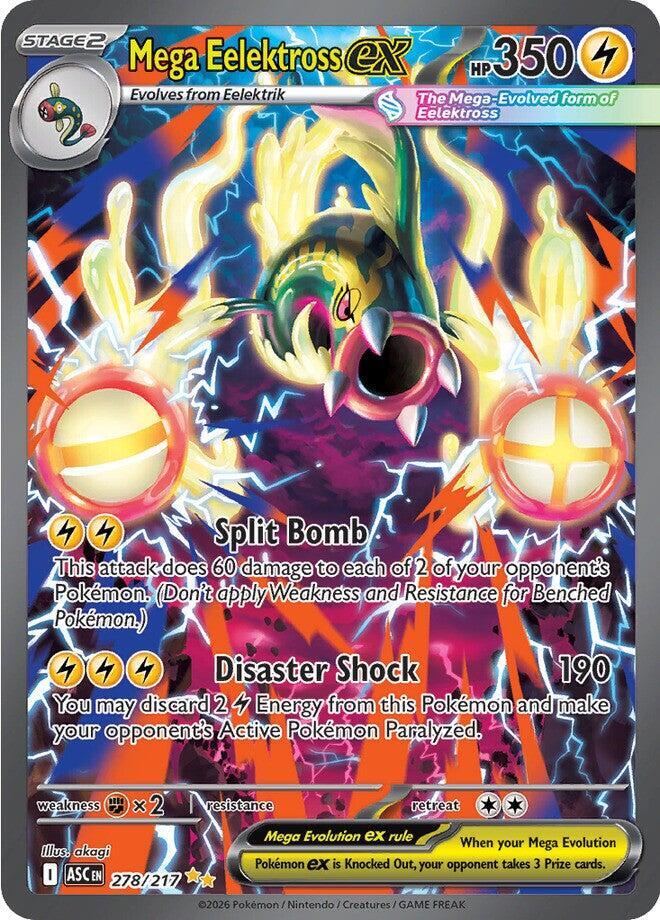 Mega Eelektross ex 278/217 card from ME: Ascended Heroes