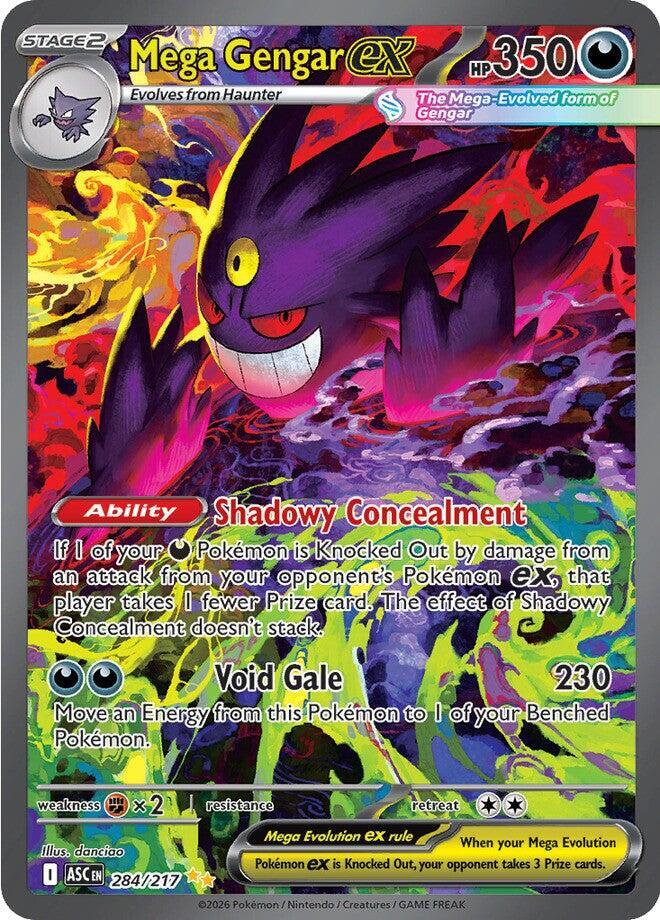 Mega Gengar ex 284/217 card from ME: Ascended Heroes