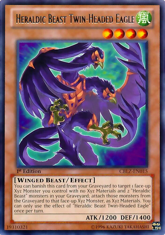 Heraldic Beast Twin-Headed Eagle CBLZ-EN015 card from Cosmo Blazer