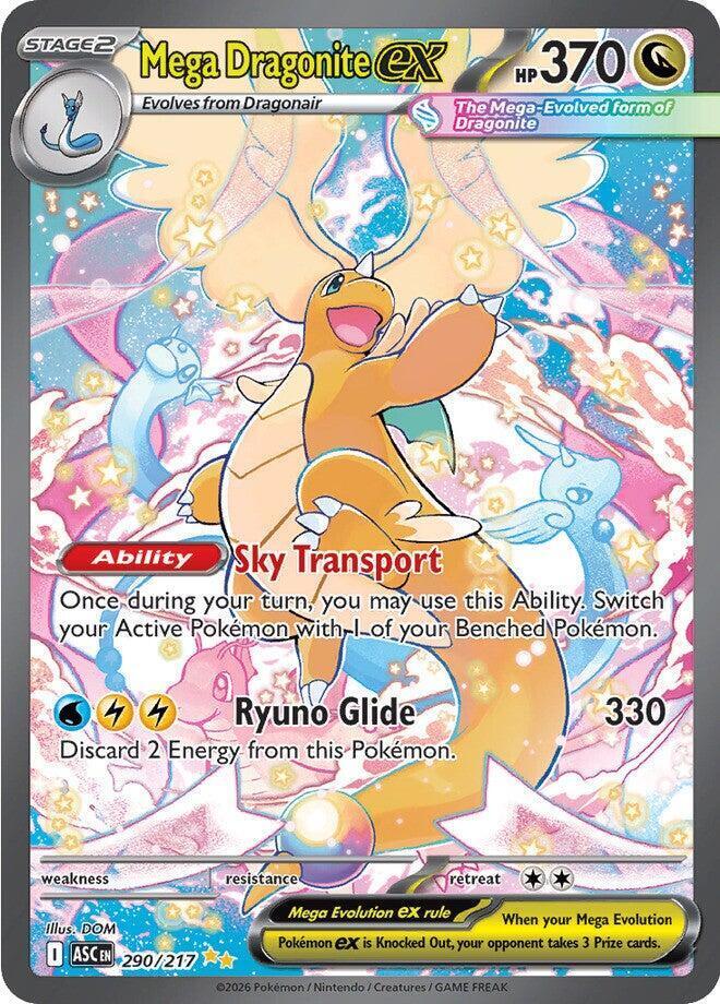 Mega Dragonite ex 290/217 card from ME: Ascended Heroes