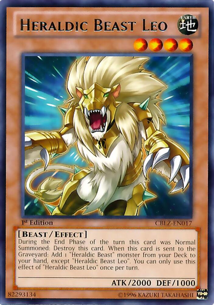 Heraldic Beast Leo CBLZ-EN017 card from Cosmo Blazer