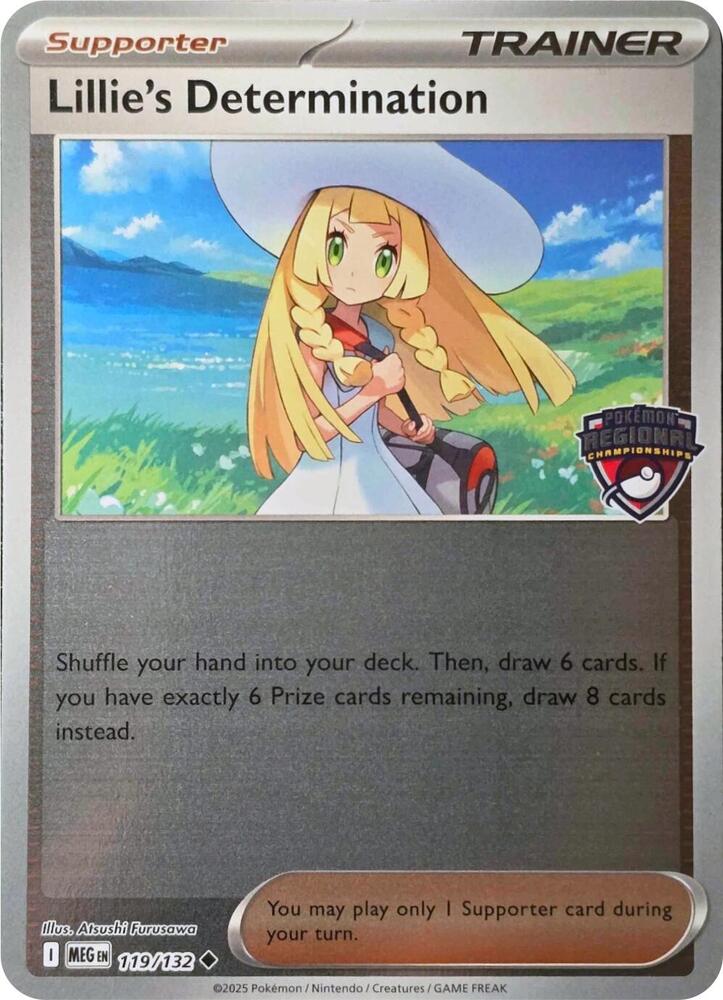 Lillie's Determination (Regional Championships) 119/132 card from League & Championship Cards