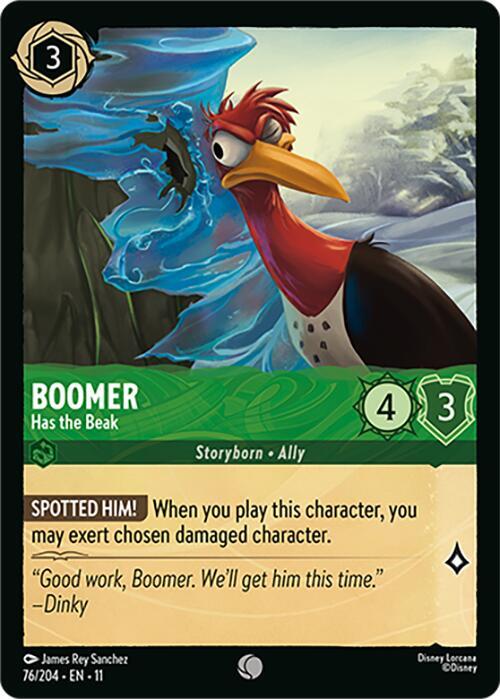 Boomer - Has the Beak 76/204 card from Winterspell